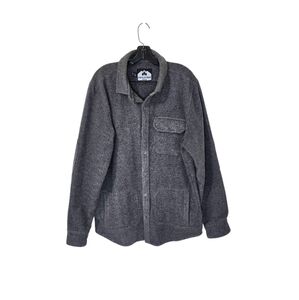 Coalatree Shirt Jacket Mens XLarge Wool Gray‎ Button Down Shacket Chamois